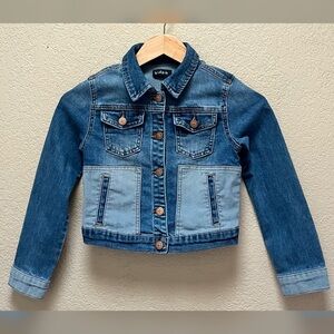 Kidpik Girl Denim Two Tone Blue Color Jacket Size-S 7/8